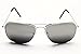 A3033-vp Style Vault Rectangular Square Aviator Sunglasses (ICEM Silver-Silver Mirror)