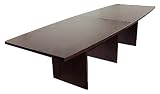 10' Boat Shaped Contemporary Conference Table with Mahogany Finish [SL-MBC42120-BT-MAH-GG]