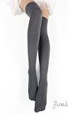 GRAY Girls Thigh High Socks Sockings Cotton/Nylon Blend Great Quality