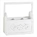 Distressed White Wood Caddy - Style 33137