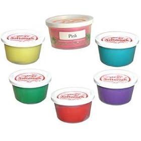 Mary's Softdough - Solid Color Set - Natural Alternative To Play Dough - Set of 6, 4 oz... by Mary's Softdough