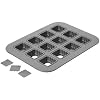Chicago Metallic 26635 12-Cup Lift and Serve Single Squares Pan
