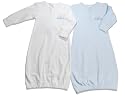 Baby's Own 2 Pack Gown with Mitten Cover, Light Blue