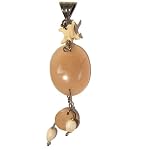 Agate Pendant 04 Wire Wrapped Rattlesnake Bone Orange Stone Seed Wood 3