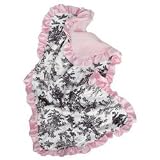Minky Paradise Toile Pink Stroller Blanket