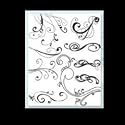 Autumn Leaves Clear Stamps Rhonna Farrer-Swirls