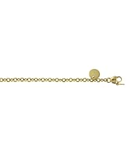 14KT Yellow Oval Link With Disc Bracelets Length = 7.25