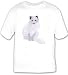 T-shirt with white, arctic, fox, fur, animal
