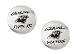 Stainless Steel Carolina Panthers Logo Stud Earrings - 10.00MM X 10.00MM