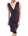 PattyBoutik Elegant Cowl Neck Sleeveless Ruched Stretch Cocktail Sheath Dress