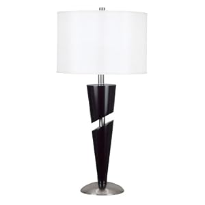 Kenroy Home 20107CBS Ventura Table Lamp, Chocolate with Brushed Steel Accents by Kenroy Home