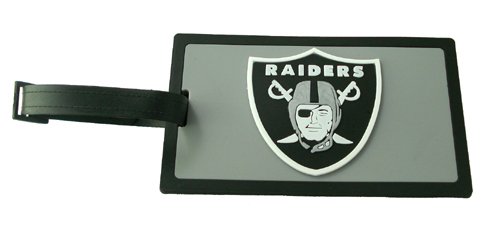 Click here to buy OAKLAND RAIDERS RUBBER NFL TEAM LOGO LUGGAGE BAG ID TAG.