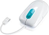 Philips - SPM5900/10 - Souris avec gestion pratique du fil + Etui - Câble USB - Blanc / Bleu
