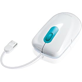 Philips - SPM5900/10 - Souris avec gestion pratique du fil + Etui - C�ble USB - Blanc / Bleu