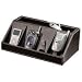 Charging Station Valet - Faux Black Leather (Black) (4.25