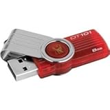 Kingston Digital 8 GB USB 2.0 Hi-speed Datatraveler Flash Drive DT101G2/8GBZ, Red