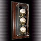 Washington Nationals Three Baseball Vertical Display Case with Logo