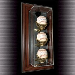 Washington Nationals Three Baseball Vertical Display Case with Logo