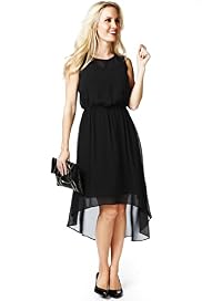 Petite Sleeveless Drop Hem Dress