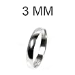 STERLING SILVER WEDDING BAND 3mm