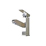 Rozin 糸ひき 浴室 用 じゃぐち 混合水栓 流し台 洗面器用 蛇口 単穴 プルアウトスプレーノズルを装備