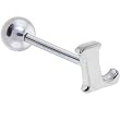 L Initial Steel Barbell Tongue Ring