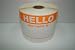 500 3.5x2.375 Orange Hello My Name Is ID Tag Badge Labels Stickers