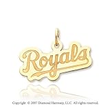 14k Yellow Gold Kansas City Royals Classic Pendant