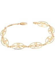 14K Yellow Gold Claddaugh Link Bracelet