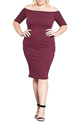 Plus Size Off the Shoulder Leather/Polyester/Rayon/Spandex/Knit Fall Bodycon Dress 
