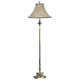 Lyon Paisley Shade Antique Brass Floor Lamp