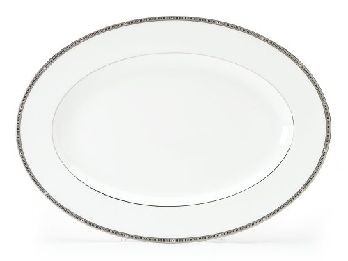 Noritake Rochelle Platinum Oval Platter, 14-inches