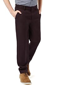 Straight Leg Flat Front Suit Trousers