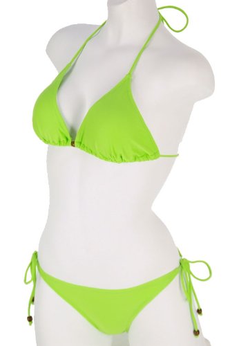 Lime Green Swimsuit Bikini Side Bottom