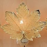 Full Moon Maple Leaf 24K Gold Night Light