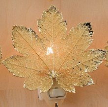 Full Moon Real Maple Leaf 24K Gold Night Light