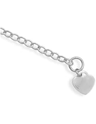 7.5" Toggle Bracelet with Small Heart Tag