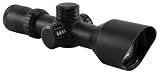 NcStar Courage Series Compact 3-9X42 Scope with Rangefinder Illuminated. Reticle (Black,Red/Green)