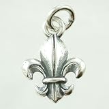 Small Fleur-de-lis Sterling Silver Charm, #9021