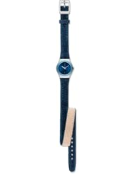 Swatch Denim Girl Blue Dial Denim Strap Ladies Watch YSS278