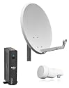 Opticum Komplettanlage 1 Teilnehmer (X80 HDMI digitaler Satellitenreceiver, Single LNB, 60 cm Antenne)