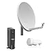 Opticum Komplettanlage 1 Teilnehmer (X80 HDMI digitaler Satellitenreceiver, Single LNB, 60 cm Antenne)
