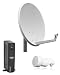 Opticum Komplettanlage 1 Teilnehmer (X80 HDMI digitaler Satellitenreceiver, Single LNB, 60 cm Antenne)