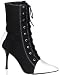 REF120 by Pleaser Sexy 4 Heel Black and White Referee Sneaker Boots