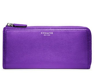 coach purple wallet
