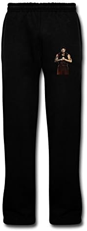 Men's Wwe Roman Reigns Bottom Fleece Sweatpants With Pockets XXL Black 100% Cotton By StaBe
