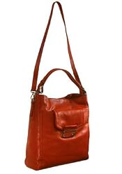 Women's Tangerine/Mandarine Leather Tote: Tangerine/Mandarine Tote