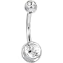 Crystalline DOUBLE GEM Banana Belly Ring