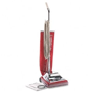   ~:~ ELECTROLUX FLOOR CARE COMPANY ~:~ Sanitaire Quick Kleen Commrcl Vacuum w/Vibra-Groomer II, 17.5lbs, Red