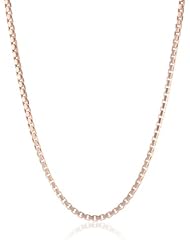 14k Italian Gold Diamond Cut Hollow Box Chain Necklace